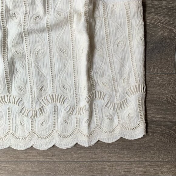 Tularosa Revolve Quinn Mini Dress Off The Shoulder Embroidered Eyelet Size XS - Picture 6 of 16